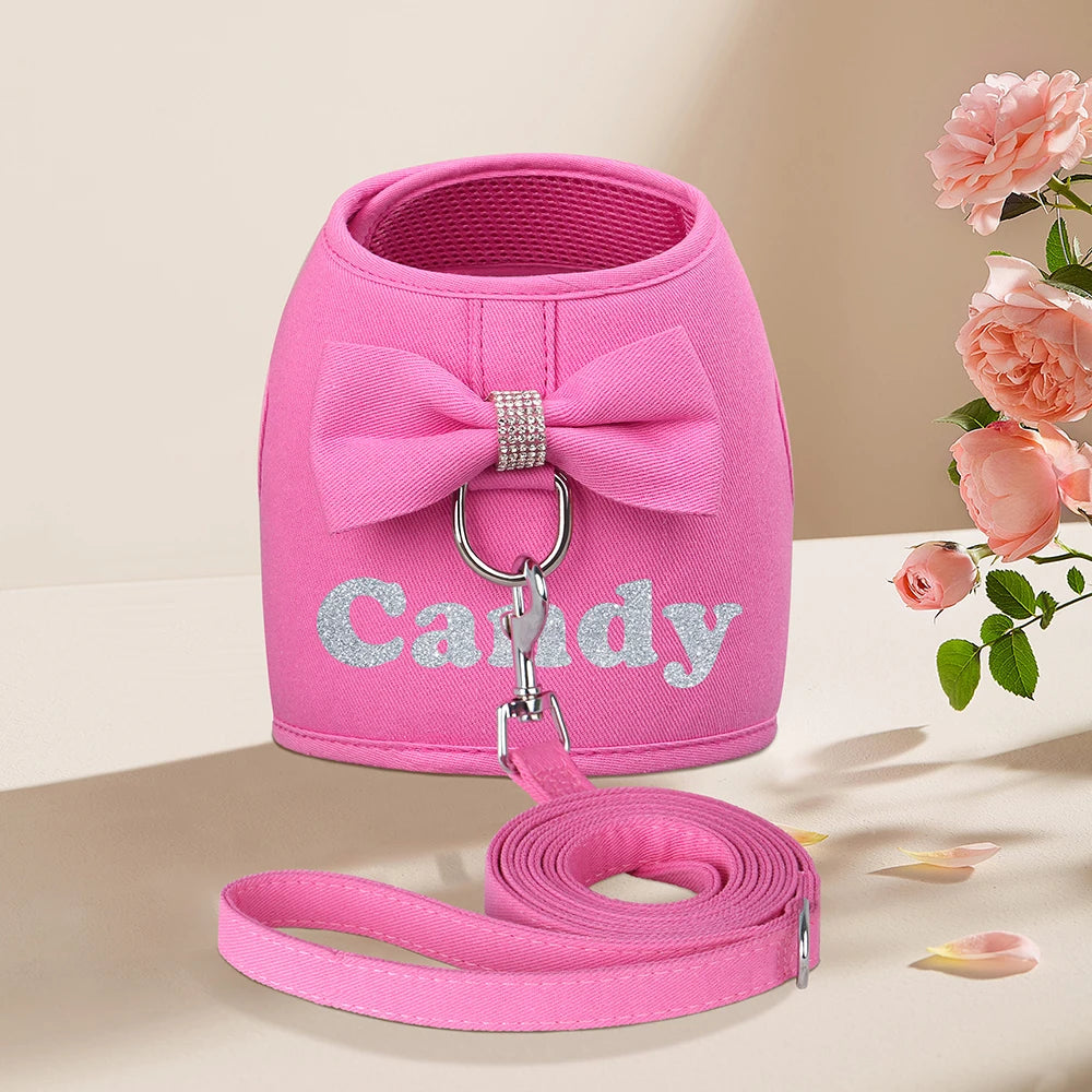 Bow Charm Personalize Harness Set