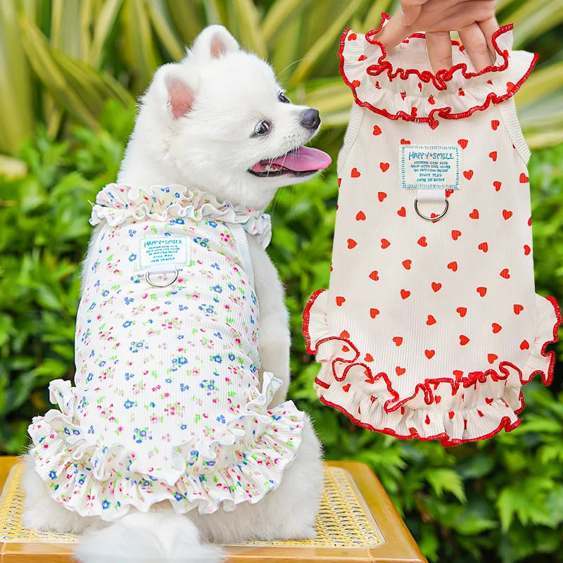 Pretty Petal & Heart Puppy Dress