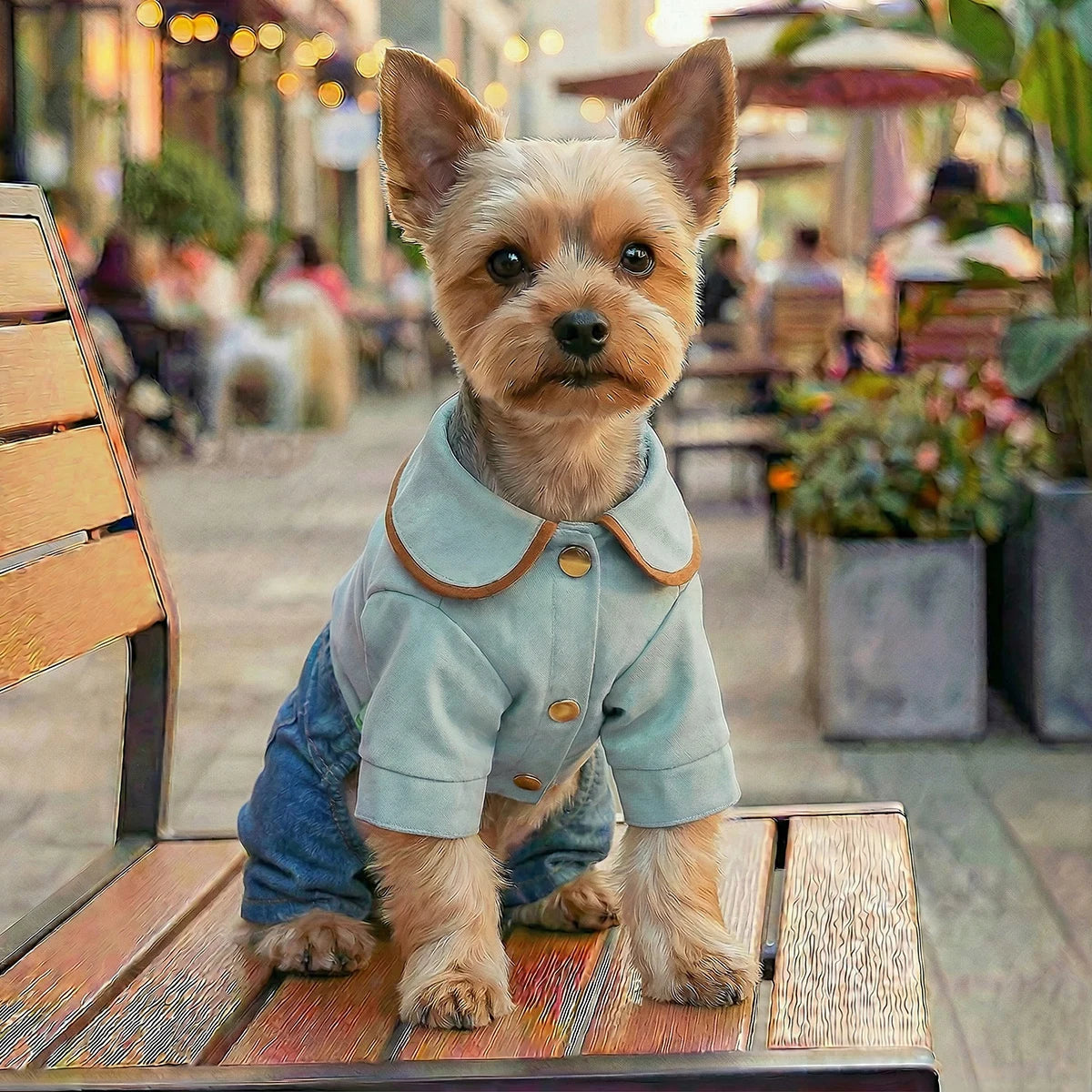 Little Gentleman Bow Collar Overalls