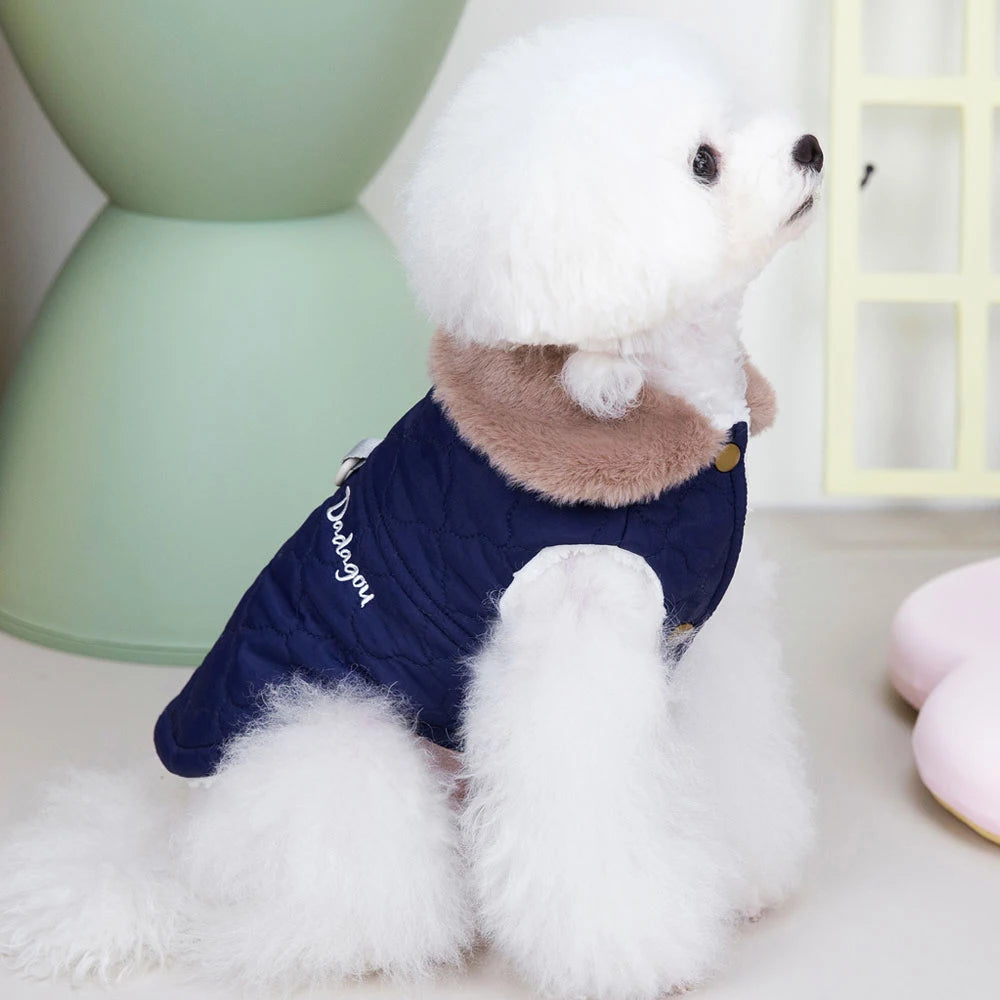 Polar Paw Fur Collar Vest Jacket