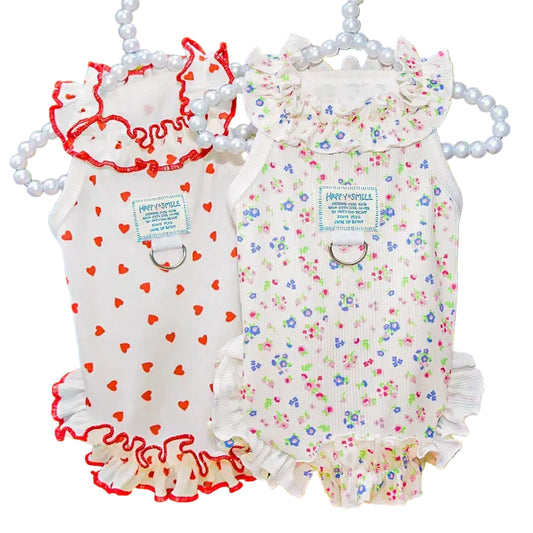 Pretty Petal & Heart Puppy Dress