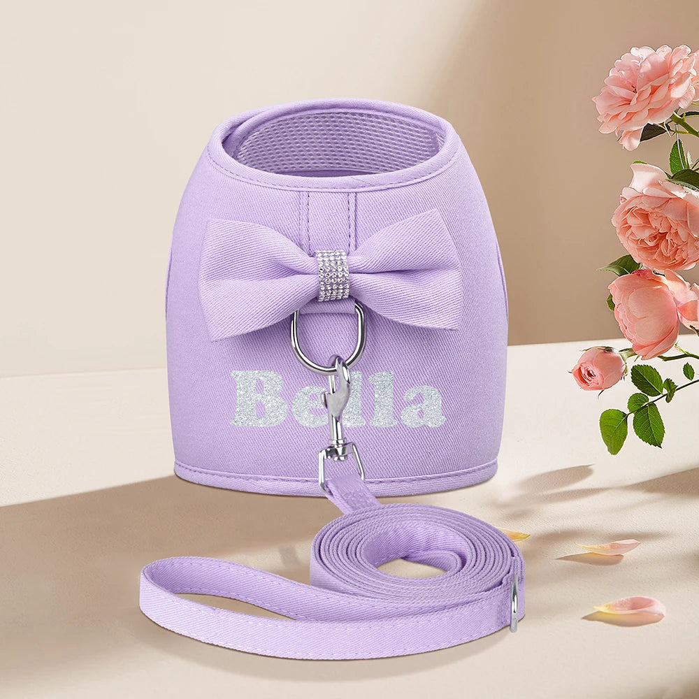 Bow Charm Personalize Harness Set