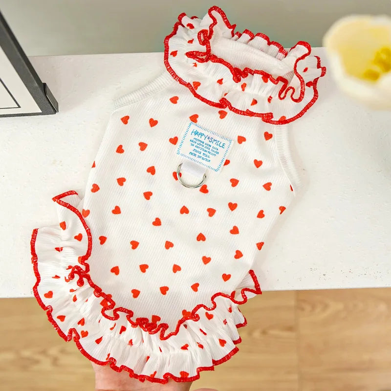Pretty Petal & Heart Puppy Dress